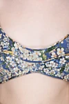 Women's blue silk bralette in floral print Zimmermann - fixed straps, boning in the seams, floral print. silk. Country of manufacture: Italy. Care: specialized cleaning - photo 6