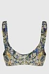 Zimmermann Women's blue silk bralette in floral print - fixed straps, boning in the seams, floral print. silk. Country of manufacture: Italy. Care: specialized cleaning - photo 7