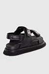 Sandals for men black leather with logo Dolce & Gabbana - Decoration: logo, open toe. genuine leather. Velcro. Country of manufacture: Italy. Care: specialized cleaning - photo 4