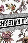 Dior Сумка из хлопка белая женская - цветочный узор, принт логотипа. классическая. хлопок. Страна производитель: Франция. Уход: специализированная чистка - фото 5