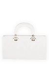 White leather bag for women Dior - gold-plated logo and hardware. 100% genuine leather. Country of manufacture: Italy. Care: specialized cleaning - photo 4