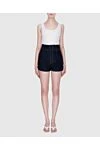 Women's black cotton shorts with high waist Dior - 100% cotton. Country of manufacture: Italy. Care: specialized cleaning - photo 2