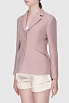 Dior Elegant pink women's jacket with buttons - 77% wool, 23% silk. button. Country of manufacture: Italy. Care: specialized cleaning - photo 3