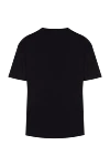 Balmain Men's black cotton T-shirt with white logo print - logo print. cotton. Country of manufacture: Italy. Care: specialized cleaning - photo 5