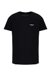 Balmain Men's black cotton T-shirt with white logo - logo print. cotton. Country of manufacture: Italy. Care: specialized cleaning - photo 1