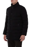 Moorer Black polyamide and polyurethane jacket for men - Composition: polyamide, polyurethane. Fastening: zipper, buttons. Country of manufacture: Italy. Care: specialized cleaning - photo 3