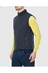 Moorer Blue polyester vest for men - Composition: 100% polyester. Fastening: zipper. Country of manufacture: Italy. Care: specialized cleaning - photo 3