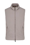 Moorer Gray polyester vest for men - Composition: 100% polyester. Fastening: zipper. Country of manufacture: Italy. Care: specialized cleaning - photo 1