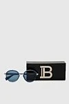 Balmain Очки из металла синие мужские - Цвет оправы: синий. синий. титан, пластик. Страна производитель: Франция. Уход: специализированная чистка - фото 5