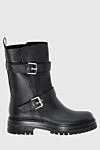 Gianvito Rossi Women's black leather ankle boots with chunky soles and buckles - genuine leather. Sole height: 2 cm. buckle. Country of manufacture: Italy. Care: specialized cleaning - photo 1