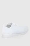 Men's white sneakers with logo on the tongue Kiton - Decoration: logo on the tongue. 90% cotton, 10% elastane. lacing. Country of manufacture: Italy. Care: specialized cleaning - photo 4