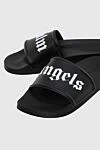 Palm Angels Sliders for women black with white logo - polyurethane. logo. Country of manufacture: Italy. Care: specialized cleaning - photo 5