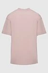 Palm Angels Women's pink T-shirt with white logo - logo print, free cut. 100% cotton. Country of manufacture: Italy. Care: specialized cleaning - photo 5