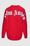 Palm Angels Red cotton sweatshirt for women - logo on the neck, logo on the back. 100% cotton. Country of manufacture: Italy. Care: specialized cleaning - photo 5