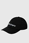 Palm Angels Women's cotton black cap with logo - Fastener: rubber band. Logo embroidery. 100% cotton. Country of manufacture: Italy. Care: specialized cleaning - photo 3