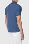 Polo shirt made of cotton and elastane blue for men Loro Piana - Contrasting lines on the collar. 95% cotton, 5% elastane. Buttons. Country of manufacture: Italy. Care: specialized cleaning - photo 4