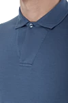 Loro Piana Поло хлопковое темно-голубое на пуговице мужское - 70% хлопок, 30% шёлк. Пуговицы. Страна производитель: Италия. Уход: специализированная чистка - фото 5