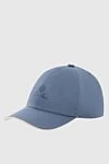 Loro Piana Men's blue cap with logo - logo embossing. Fastener: rubber band. 100% polyester. Country of manufacture: Italy. Care: specialized cleaning - photo 3