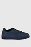 Loro Piana Blue nubuck sneakers for men - fur lining. 100% nubuck. lacing. Country of manufacture: Italy. Care: specialized cleaning - photo 1