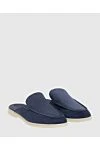 Loro Piana Backless loafers for men blue suede - suede. rubber. Country of manufacture: Italy. Care: specialized cleaning - photo 3