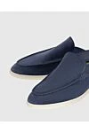 Loro Piana Backless loafers for men blue suede - suede. rubber. Country of manufacture: Italy. Care: specialized cleaning - photo 5