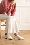 Кроссовки из шерсти белые женские Loro Piana - натуральная шерсть. эластичный текстиль. Страна производитель: Италия. Уход: специализированная чистка - фото 2