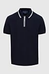 Loro Piana Polo from cotton and elastane black for men - Contrasting lines on the collar. 95% cotton, 5% elastane. Closure: zipper. Country of manufacture: Italy. Care: specialized cleaning - photo 1