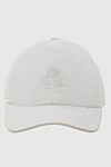 Loro Piana Men's white cap with logo - logo embossing. Fastener: rubber band. 100% polyester. Country of manufacture: Italy. Care: specialized cleaning - photo 1