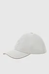 Loro Piana Men's white cap with logo - logo embossing. Fastener: rubber band. 100% polyester. Country of manufacture: Italy. Care: specialized cleaning - photo 3