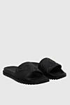 Fendi Men's black leather sandals with corrugated soles - Decoration: logo, open toe. genuine leather. Country of manufacture: Italy. Care: specialized cleaning - photo 3