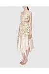 Zimmermann Women's beige linen dress in floral print with lace - Decoration: deep V-neck, side pockets, adjustable straps, floral pattern. 100% linen. hidden zipper. Country of manufacture: Italy. Care: specialized cleaning - photo 3