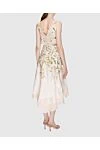 Women's beige linen dress in floral print with lace Zimmermann - Decoration: deep V-neck, side pockets, adjustable straps, floral pattern. 100% linen. hidden zipper. Country of manufacture: Italy. Care: specialized cleaning - photo 4