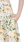 Zimmermann Women's beige linen dress in floral print with lace - Decoration: deep V-neck, side pockets, adjustable straps, floral pattern. 100% linen. hidden zipper. Country of manufacture: Italy. Care: specialized cleaning - photo 5