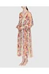 Zimmermann Beige women's dress with long sleeves and floral print - Decoration: Blouse sleeves with elastic cuffs, loose fit, V-neckline with center front buttons, floral pattern. 100% viscose. Country of manufacture: Italy. Care: specialized cleaning - photo 3