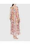 Beige women's dress with long sleeves and floral print Zimmermann - Decoration: Blouse sleeves with elastic cuffs, loose fit, V-neckline with center front buttons, floral pattern. 100% viscose. Country of manufacture: Italy. Care: specialized cleaning - photo 4