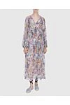 Women's dress purple with long sleeves and floral print Zimmermann - Decoration: Blouse sleeves with elastic cuffs, loose fit, V-neckline with center front buttons. 100% viscose. Country of manufacture: Italy. Care: specialized cleaning - photo 2
