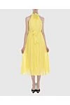 Yellow viscose dress for women Zimmermann - Fastener: belt. pleats, open shoulders, ties. 100% viscose. Country of manufacture: Italy. Care: specialized cleaning - photo 2