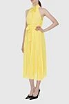 Zimmermann Yellow viscose dress for women - Fastener: belt. pleats, open shoulders, ties. 100% viscose. Country of manufacture: Italy. Care: specialized cleaning - photo 3