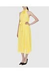 Zimmermann Yellow viscose dress for women - Fastener: belt. pleats, open shoulders, ties. 100% viscose. Country of manufacture: Italy. Care: specialized cleaning - photo 3