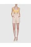 Women's bralette top yellow Zimmermann - fixed straps, boning, corrugated back. silk, linen. Country of manufacture: Italy. Care: specialized cleaning - photo 2