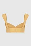 Zimmermann Women's bralette top yellow - fixed straps, boning, corrugated back. silk, linen. Country of manufacture: Italy. Care: specialized cleaning - photo 7