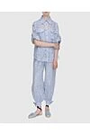 Pantsuit made of cotton and nylon blue for women Zimmermann - translucent pattern. 57% cotton, 43% nylon. Closure: zipper. two side pockets. Country of manufacture: Italy. Care: specialized cleaning - photo 2