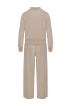 Pantsuit made of genuine leather beige for women Palm Angels - stripes. 100% genuine leather. Closure: zipper. two side pockets, two trouser pockets. Country of manufacture: Italy. Care: specialized cleaning - photo 6