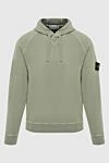 Stone Island Худі з бавовни зелена чоловічі - Особливості: капюшон. нашивка з логотипом. бавовна. Країна виробник: Італія. Догляд: спеціалізоване чищення - фото 1