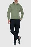 Худі з бавовни зелена чоловічі Stone Island - Особливості: капюшон. нашивка з логотипом. бавовна. Країна виробник: Італія. Догляд: спеціалізоване чищення - фото 2