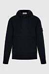 Stone Island Худі з бавовни синя чоловічі - Особливості: капюшон. нашивка з логотипом. бавовна. Країна виробник: Італія. Догляд: спеціалізоване чищення - фото 1