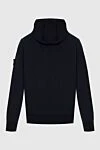 Stone Island Худі з бавовни синя чоловічі - Особливості: капюшон. нашивка з логотипом. бавовна. Країна виробник: Італія. Догляд: спеціалізоване чищення - фото 7