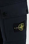 Stone Island Штани з бавовни сині чоловічі - нашивка логотипу на боковій кишені. 100% бавовна. гудзики, блискавка. Країна виробник: Італія. Догляд: спеціалізоване чищення - фото 5