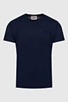 MC2 Saint Barth Blue linen T-shirt for men - 100% linen. Country of manufacture: Italy. Care: specialized cleaning - photo 1