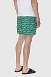 Men's green swimming shorts with an original pattern MC2 Saint Barth - original pattern. 100% polyester. drawstring. Country of manufacture: Italy. Care: specialized cleaning - photo 4